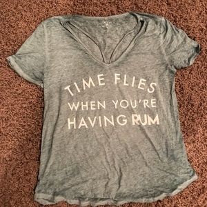 “Time Flies When You’re Having Rum” green t-shirt